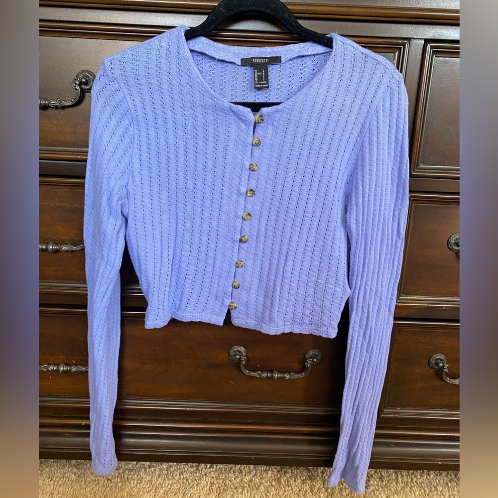 Forever 21, Size Large, Vintage-style Cropped Cardigan
